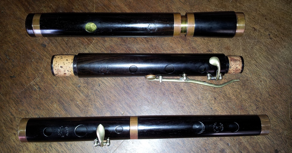 Flûte démontéee